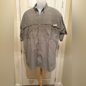 COLUMBIA Men's Olive (Breathable) PFG Bahama Button Down Sport Shirt, Size: L